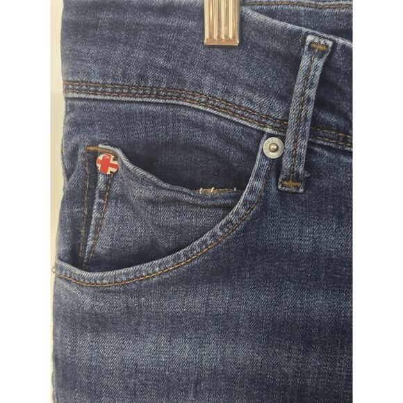 Womens Hudson Jeans size 30 Collin skinny mid rise dark blue stretch Flap Pocket - Picture 6 of 9